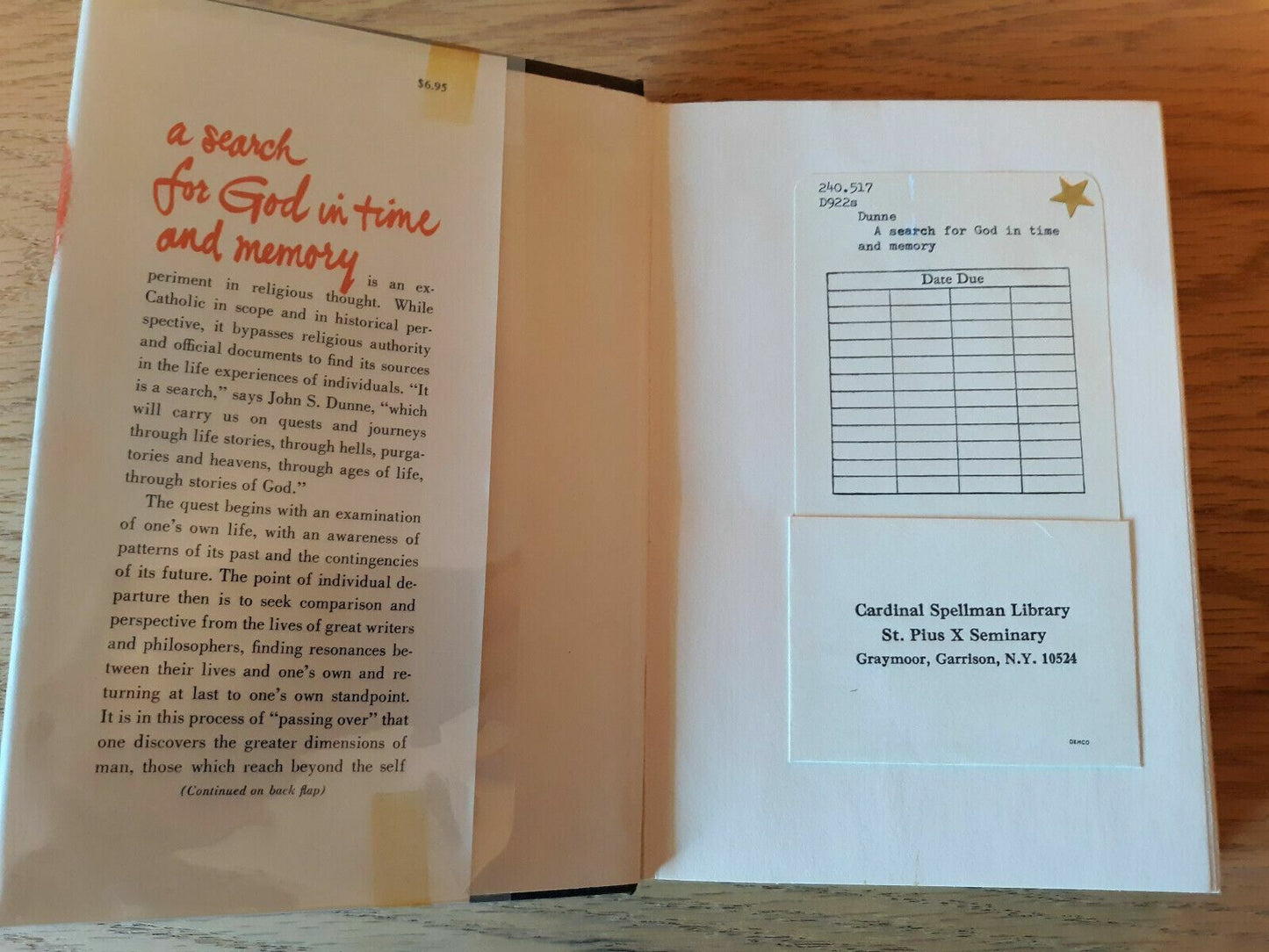 A Search for God in Time and Memory by Dunne, John S. 1st Printing HC/DJ 1969