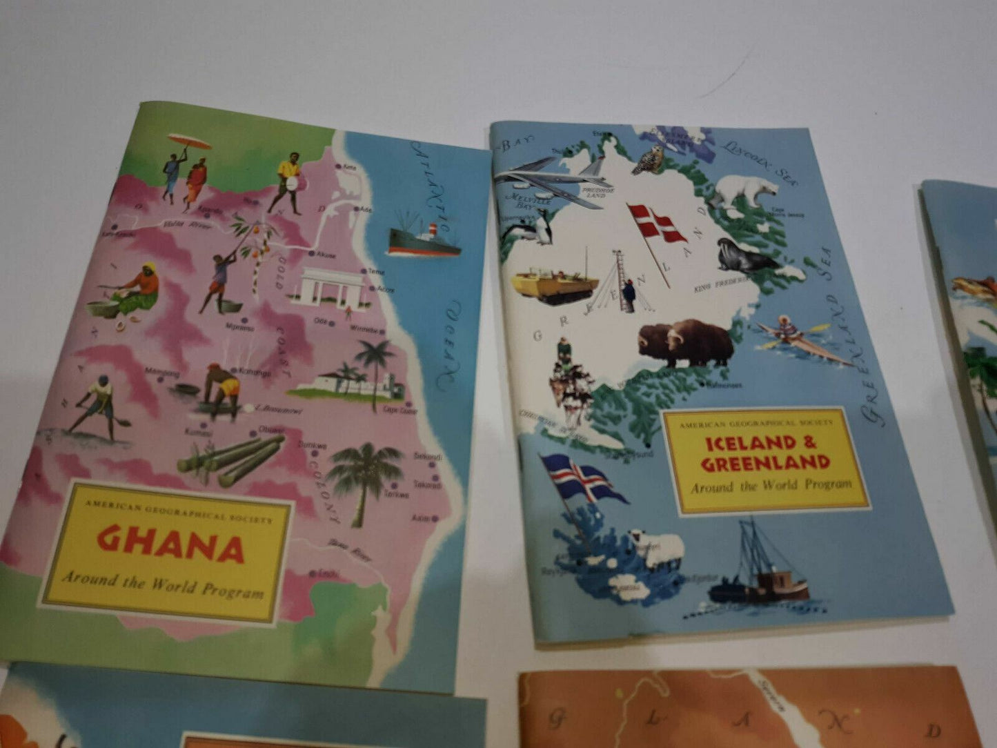 2X American Geographical Society - Around the World Programs by Nelson Doubleday