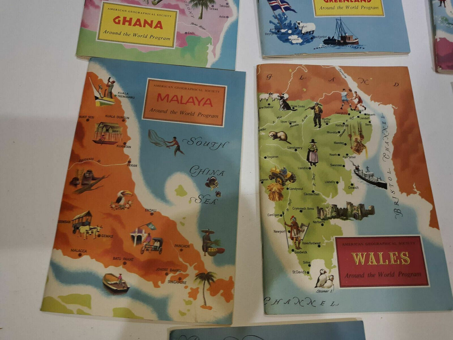 2X American Geographical Society - Around the World Programs by Nelson Doubleday