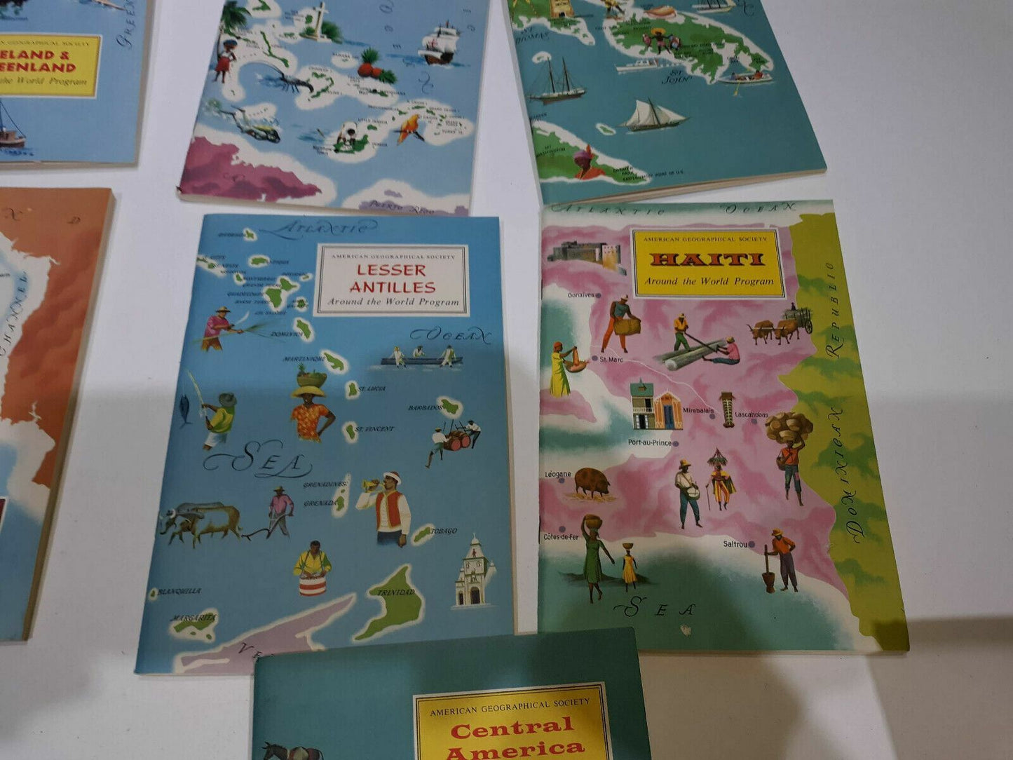2X American Geographical Society - Around the World Programs by Nelson Doubleday