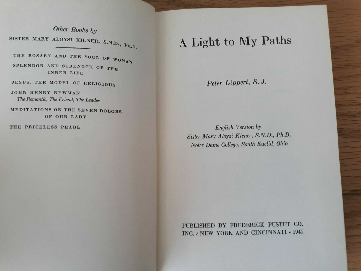 A Light To My Paths Peter Lippert 1941 Hardcover