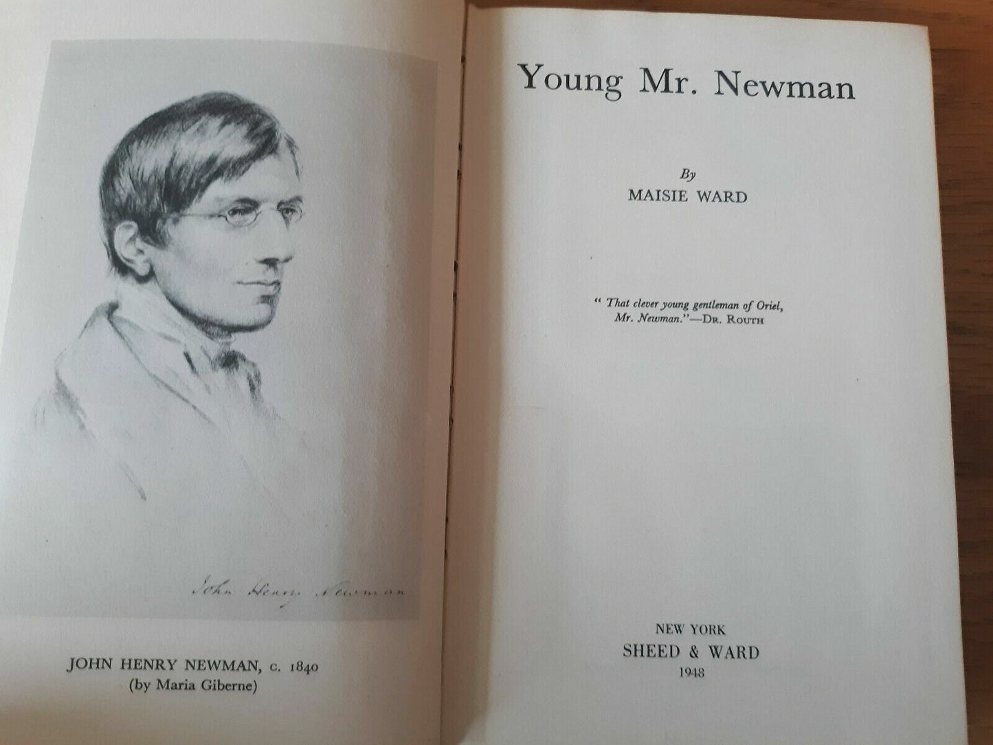 Hardcover Young Mr. Newman by Maise Ward Book - New York Sheed 1948