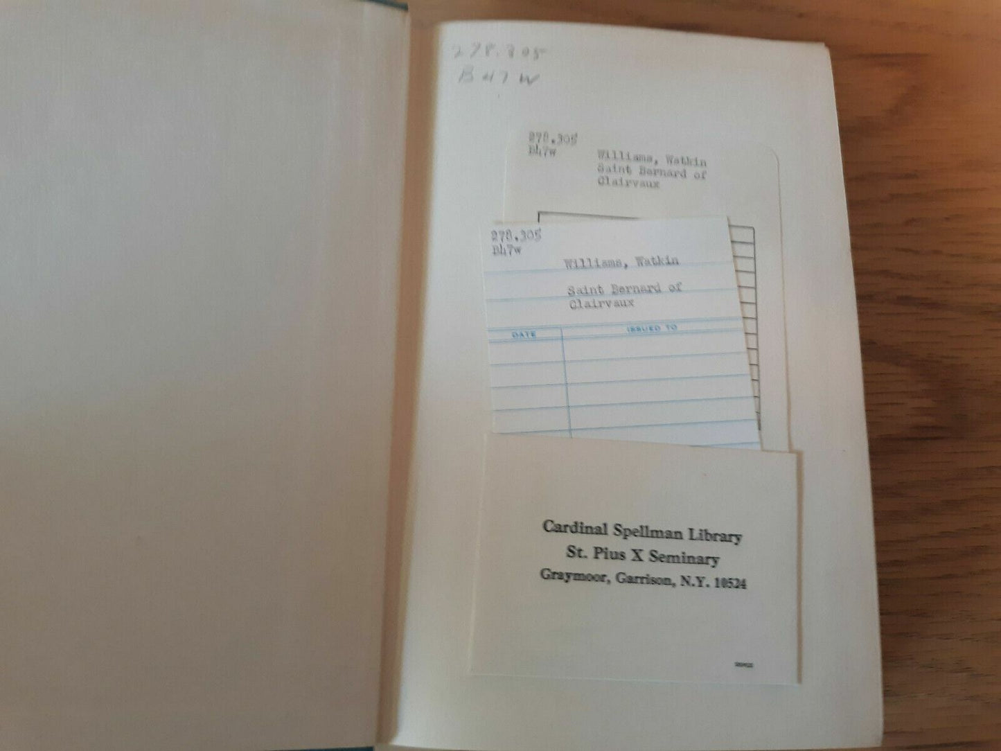 1953 Saint Bernard Of Clairvaux Watkin Williams Hardcover The Newman Press
