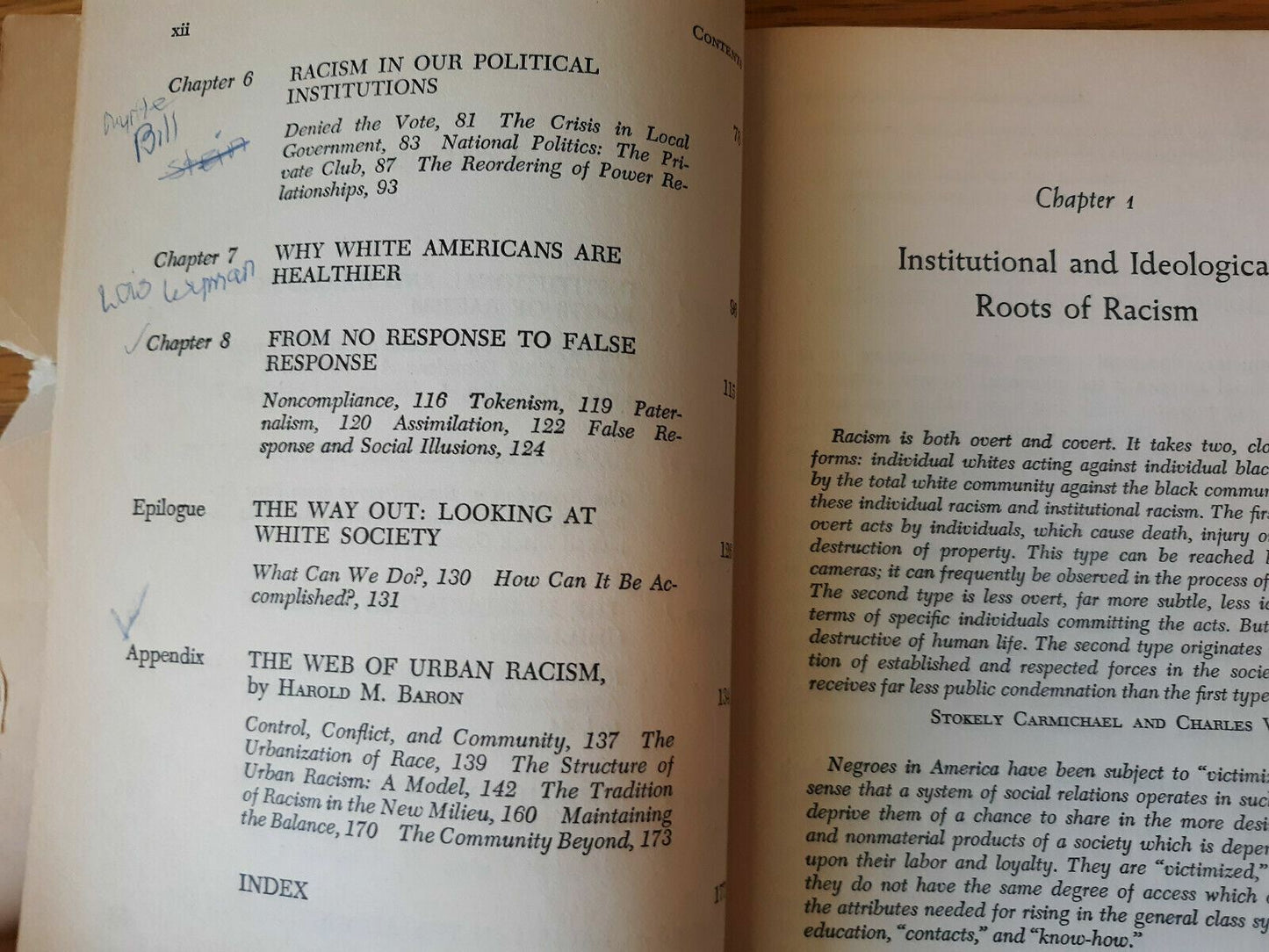 1969 Institutional Racism in America Edited by Knowles and Prewitt
