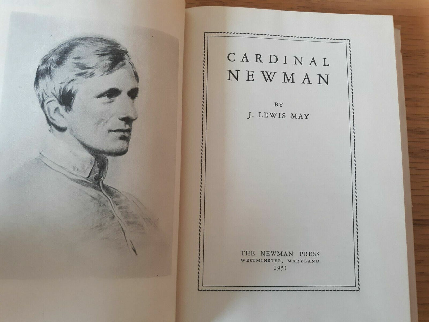Cardinal Newman by J. Lewis May 1951 Hardcover w/DJ