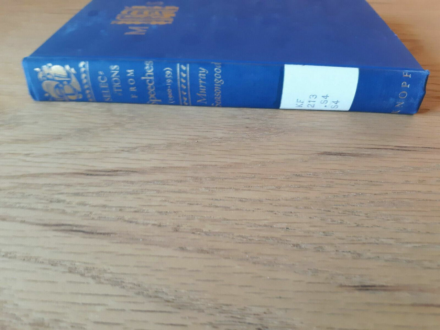 Selections from Speeches 1900-1959 of Murray Seasongood, 1960, 1st Edition