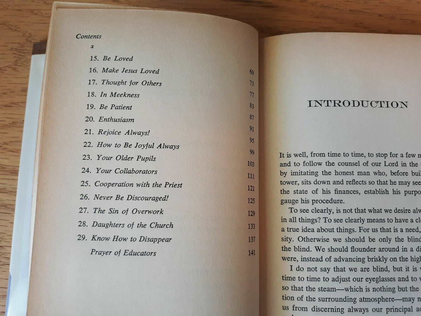 Fruitful Activity, Spiritual Conferences for Educators by Courtois 1962 HC/DJ
