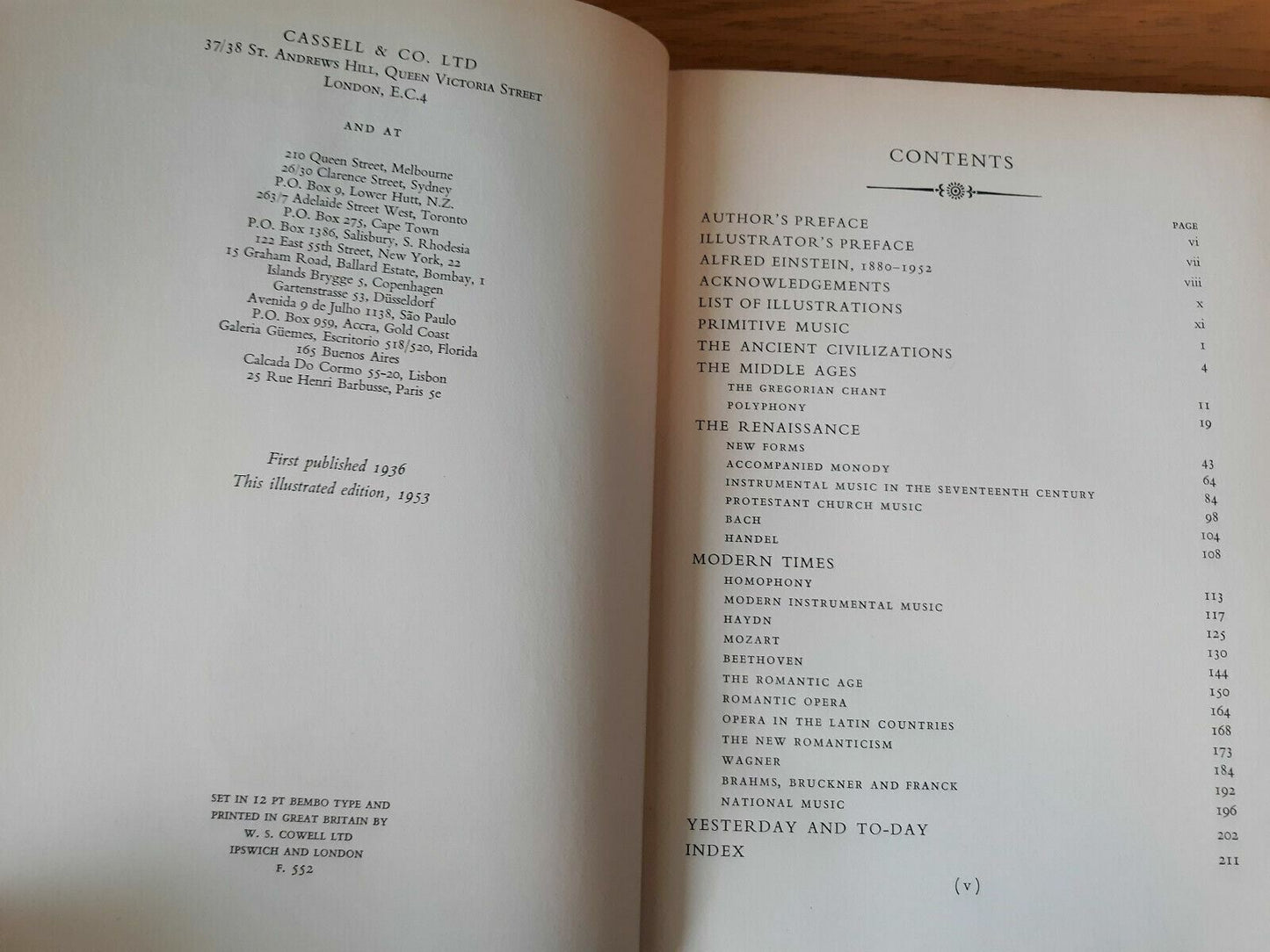 1953 Short History Of Music Illustrated Edition Alfred Einstein Hardcover
