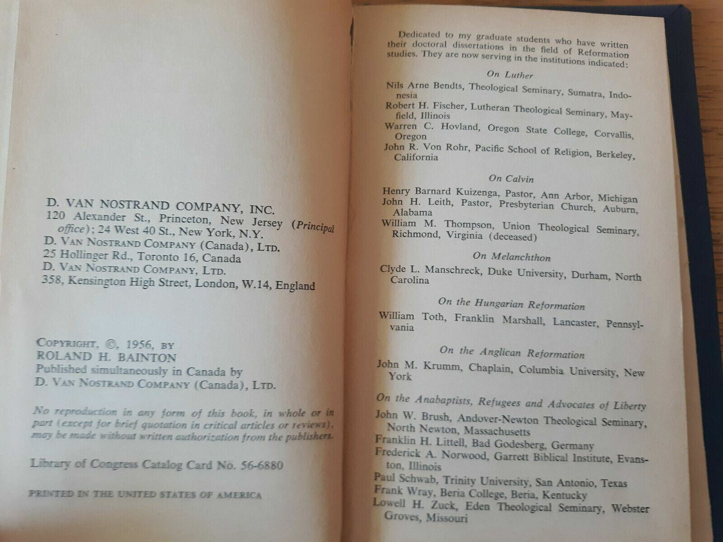 The Age of the Reformation by Roland H. Bainton - 1956
