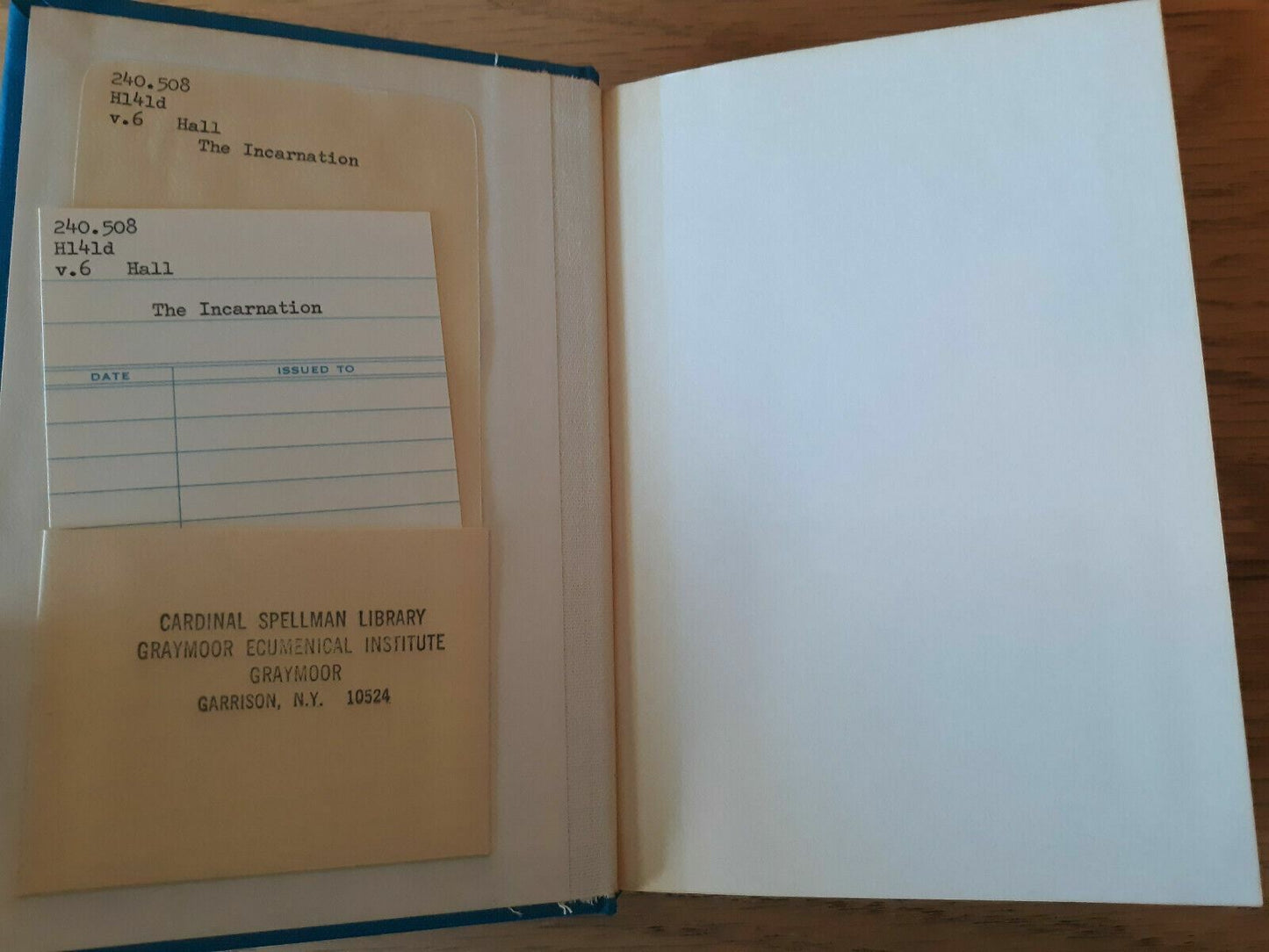 Dogmatic Theology Vol. VI : The Incarnation by Francis J. Hall 1968 Catholic