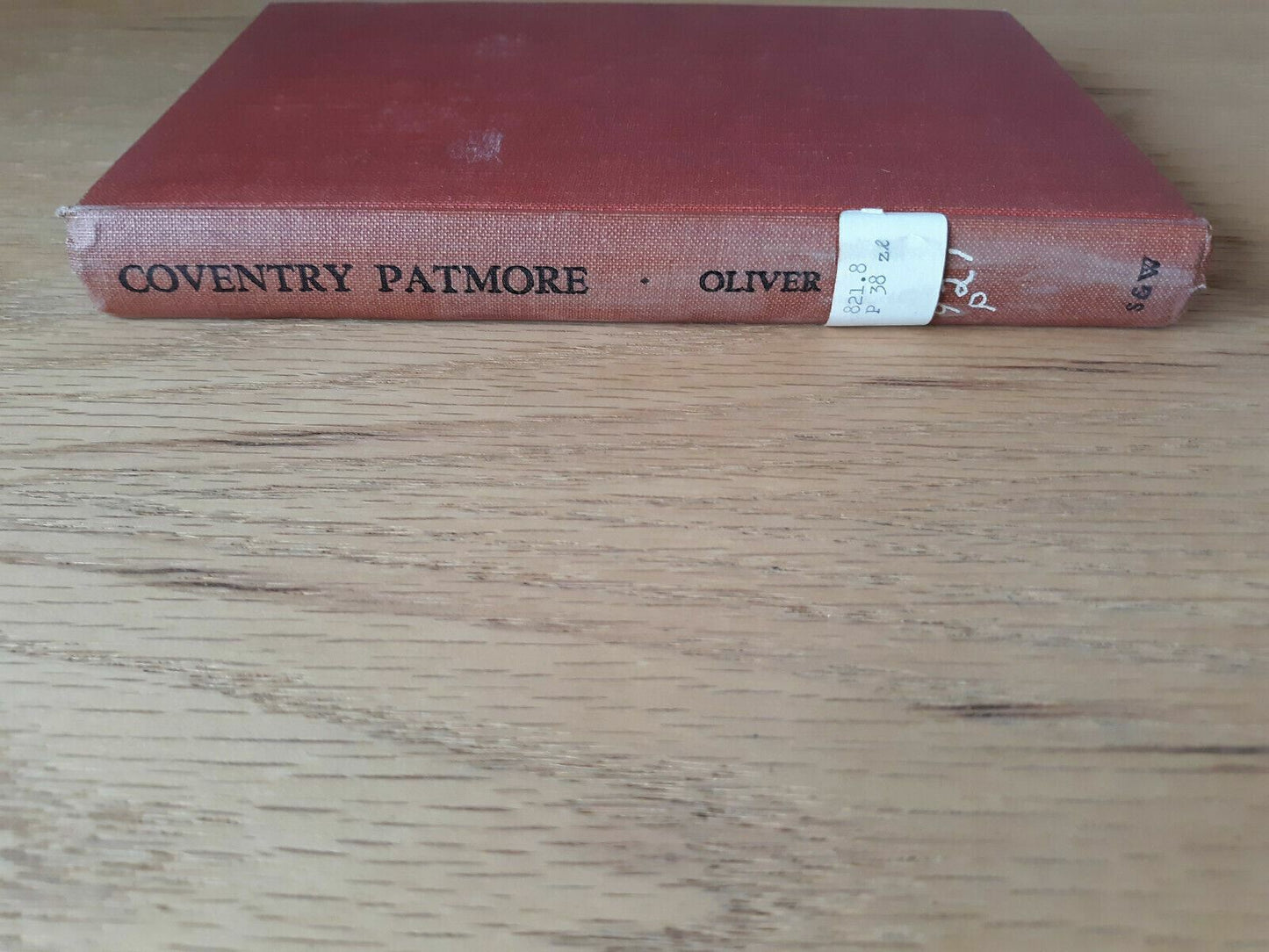 COVENTRY PATMORE By E.J. Oliver, Literature, 1956 Hardcover