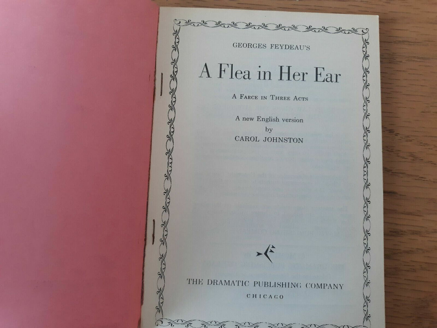 A Flea in Her Ear : A New English Version by Georges Feydeau 1968 Carol Johnston