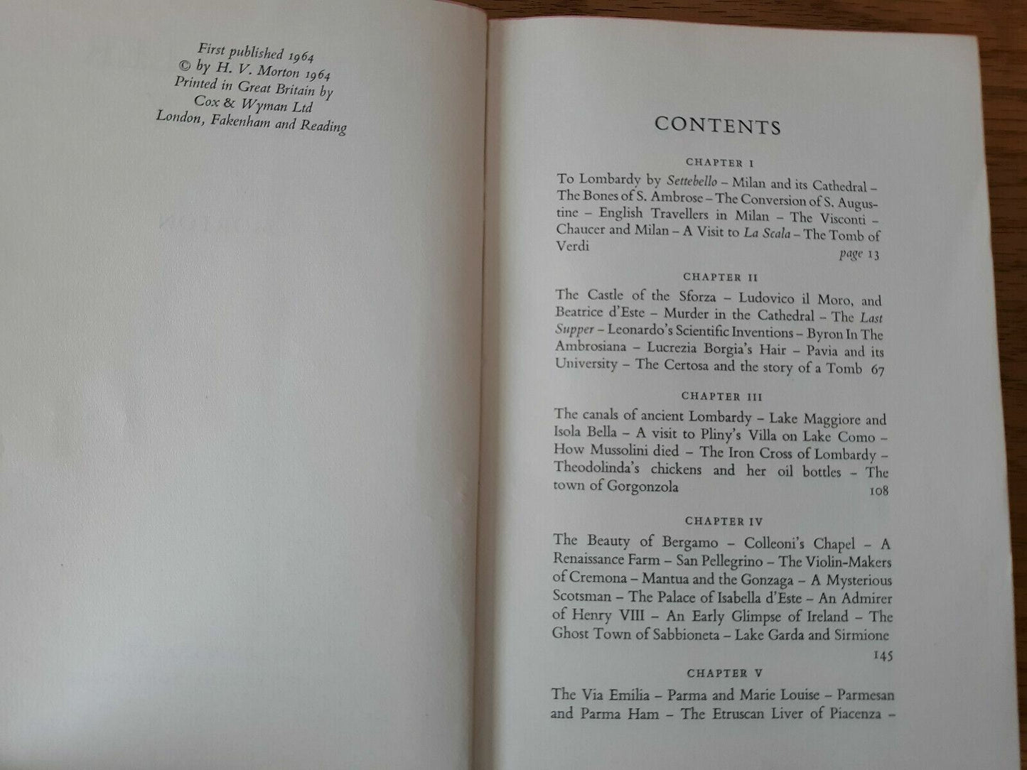 H V Morton A TRAVELLER IN ITALY (1964) Methuen & Co Hardcover
