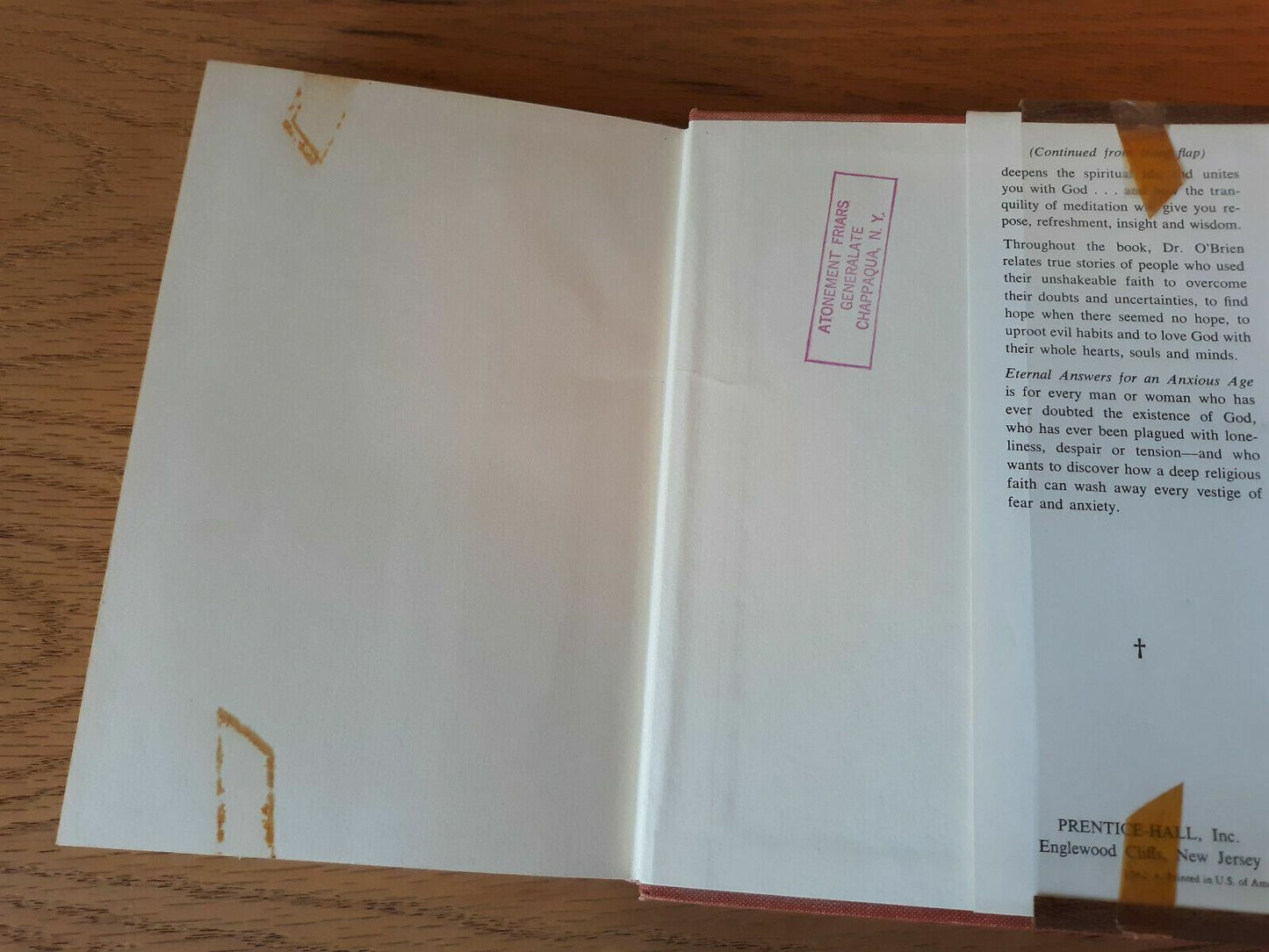 Eternal Answers for an Anxious Age - John A. O'Brien - 1962 HC/DJ