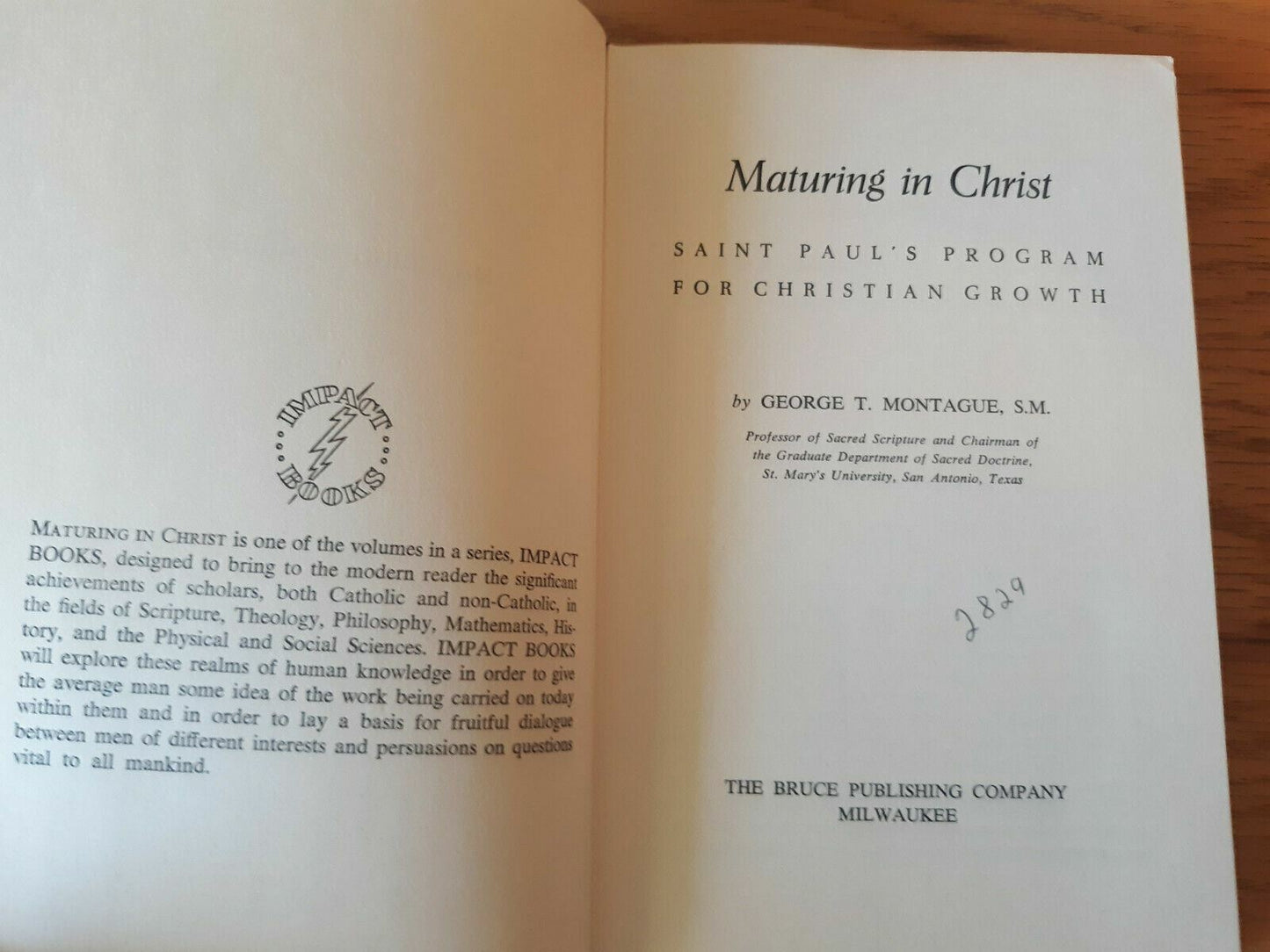 Maturing In Christ Saint Paul's Program for Christian Growth 1964 George Montagu
