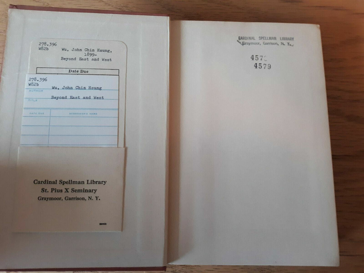 BEYOND EAST AND WEST by John C.H. Wu - 1951 - Catholic convert - Autobiography
