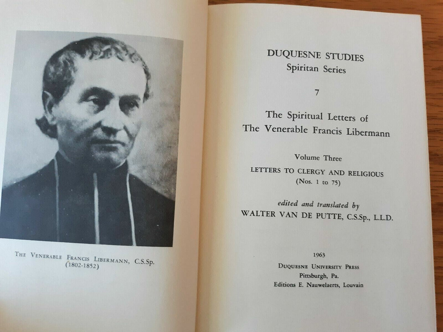 Spiritual Letters To Clergy And Religious Libermann 1963 Volume 3 Hardcover B