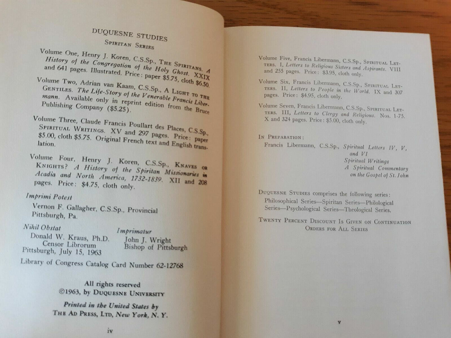 Spiritual Letters To Clergy And Religious Libermann 1963 Volume 3 Hardcover B