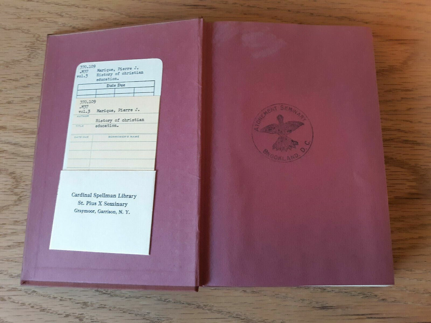 History Of Christian Education, Volume III Hardcover 1932 Perre J. Marique