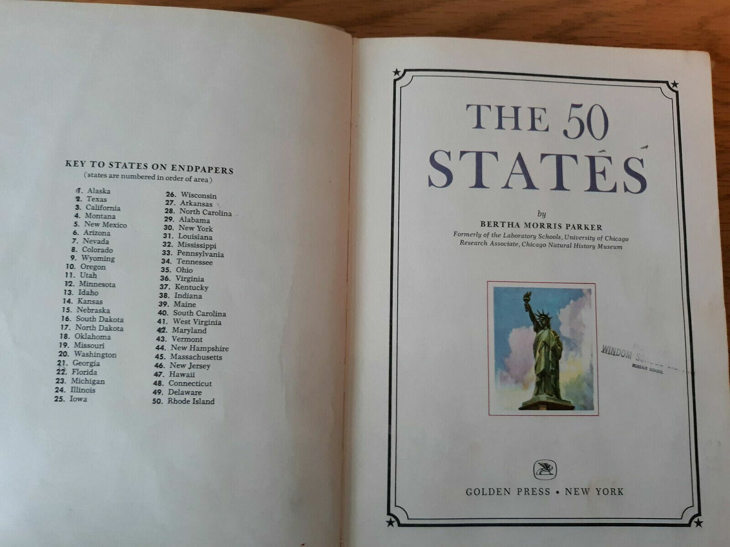 The 50 States by Bertha Parker 1965 Golden Press
