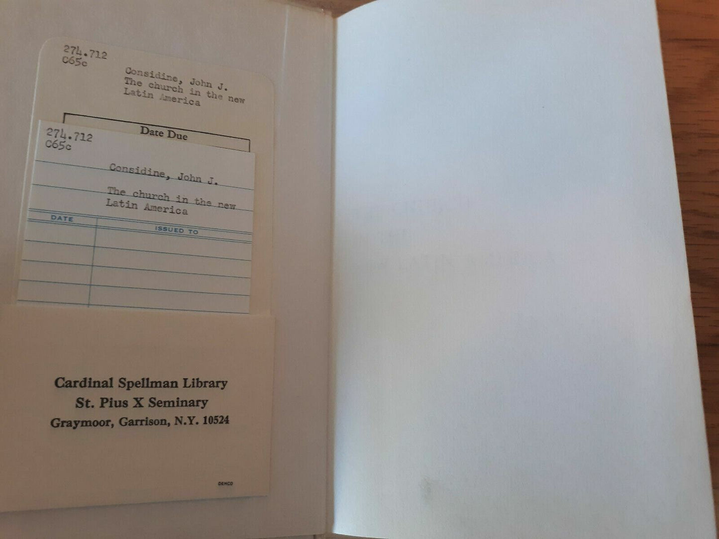 The Church in the New Latin America by John J. Considine 1964