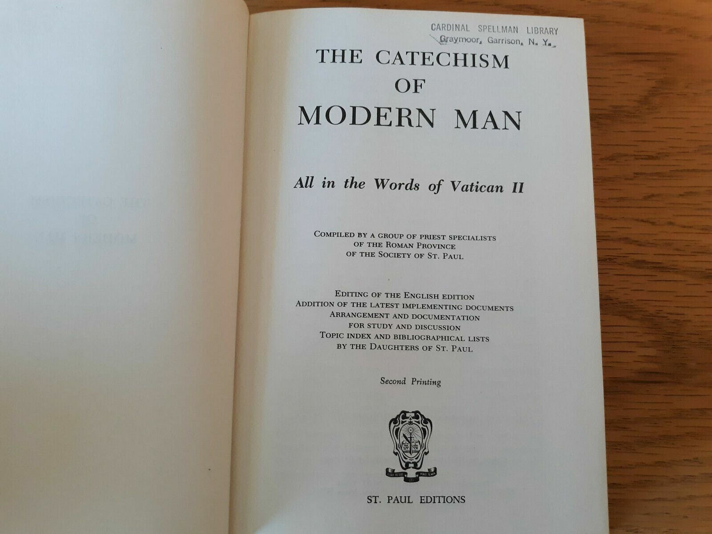The Catechism of Modern Man All in the Words of Vatican II 1967