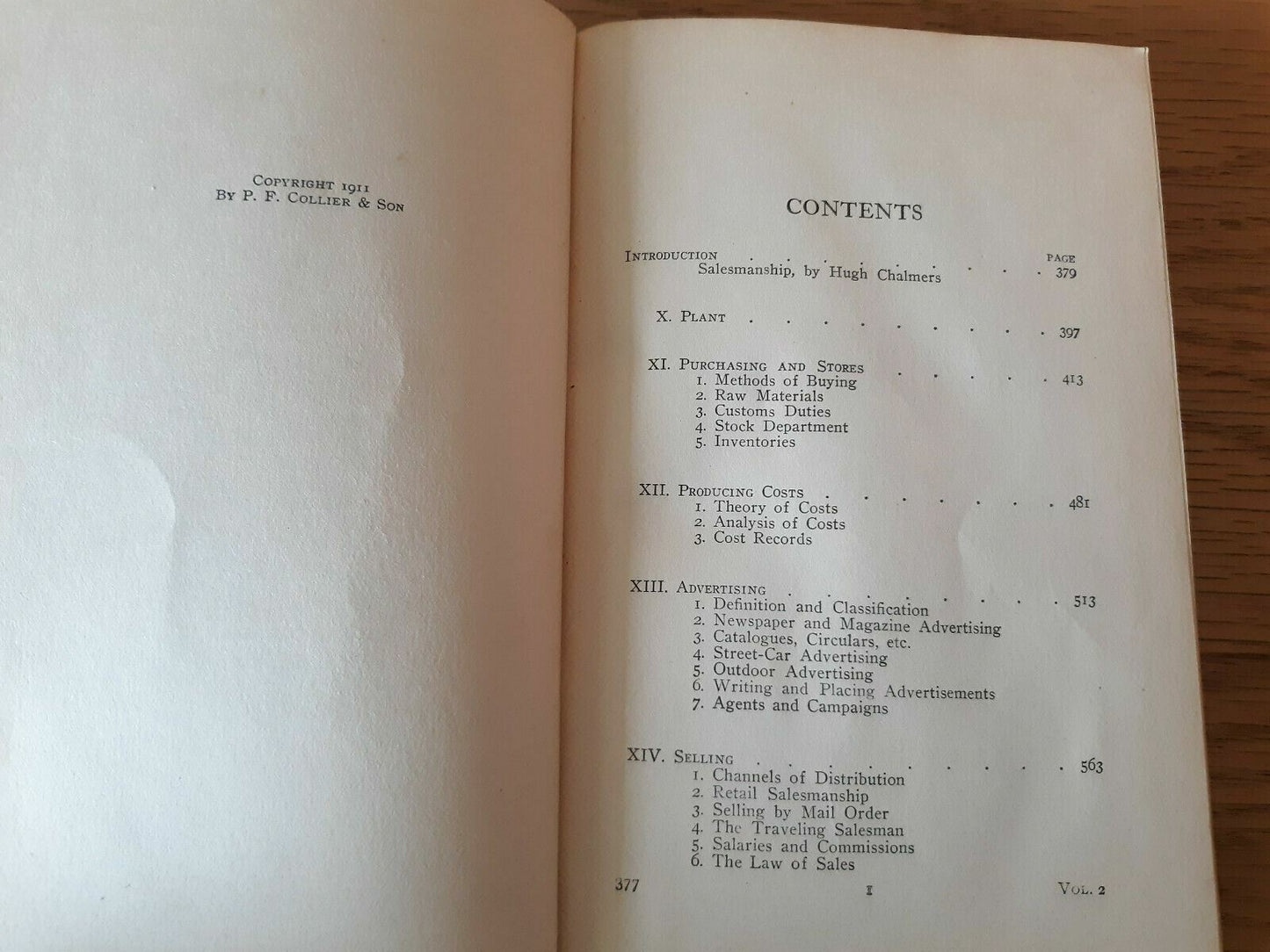 The American Business Manual VOL II. 1911 edition hardback book
