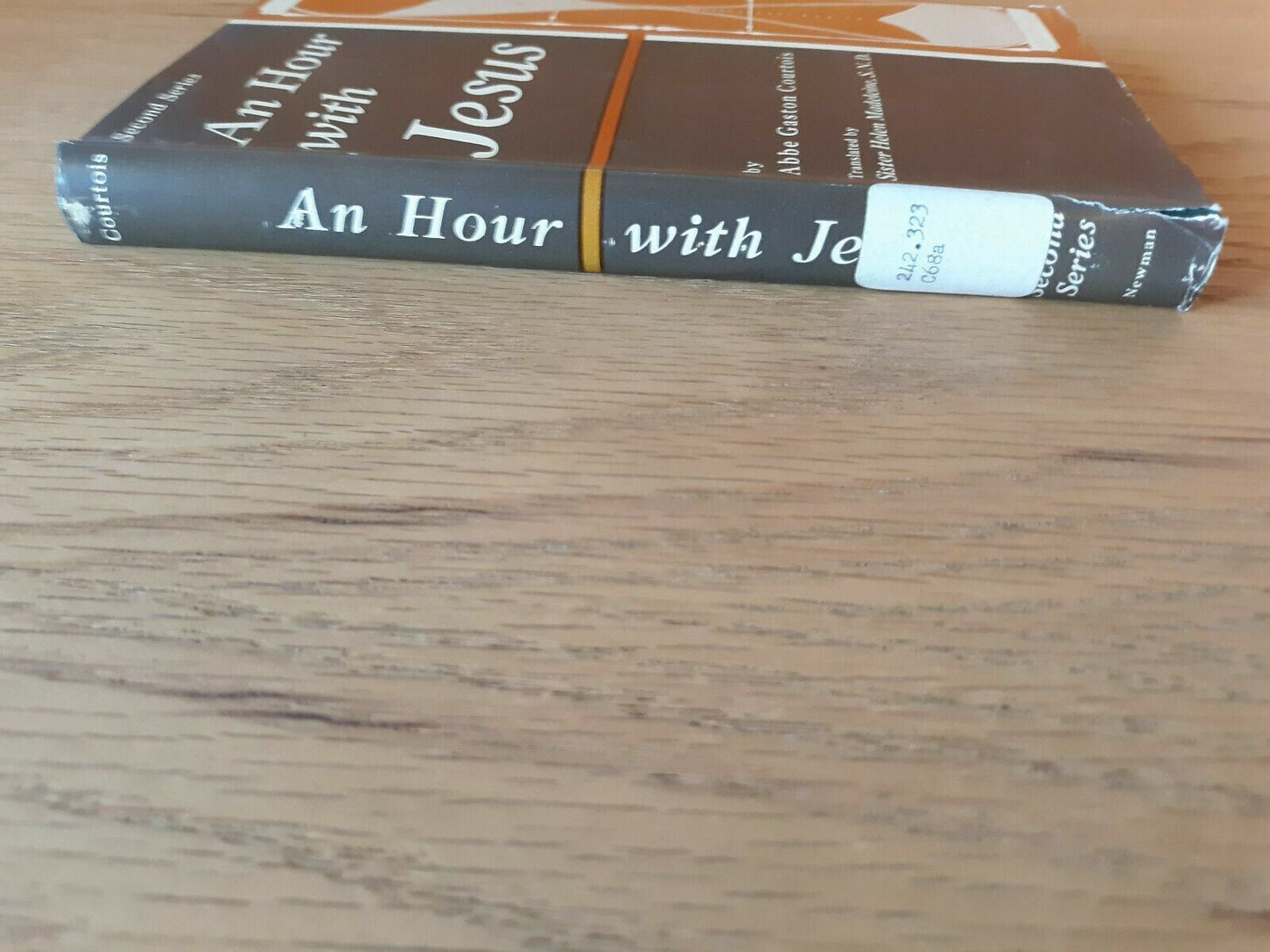 1961 An Hour with Jesus, Abbe Gaston Courtois, Hardcover Dust Jacket