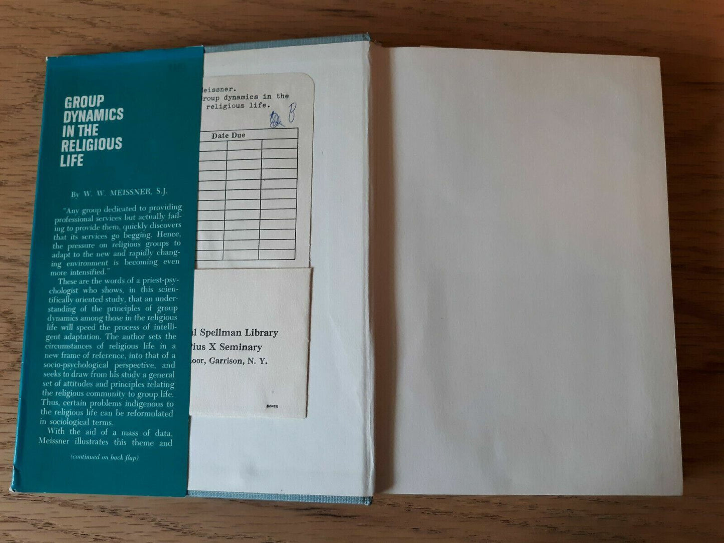 Group Dynamics in the Religious Life by Meissner 1965 First Edition HC/DJ (B)
