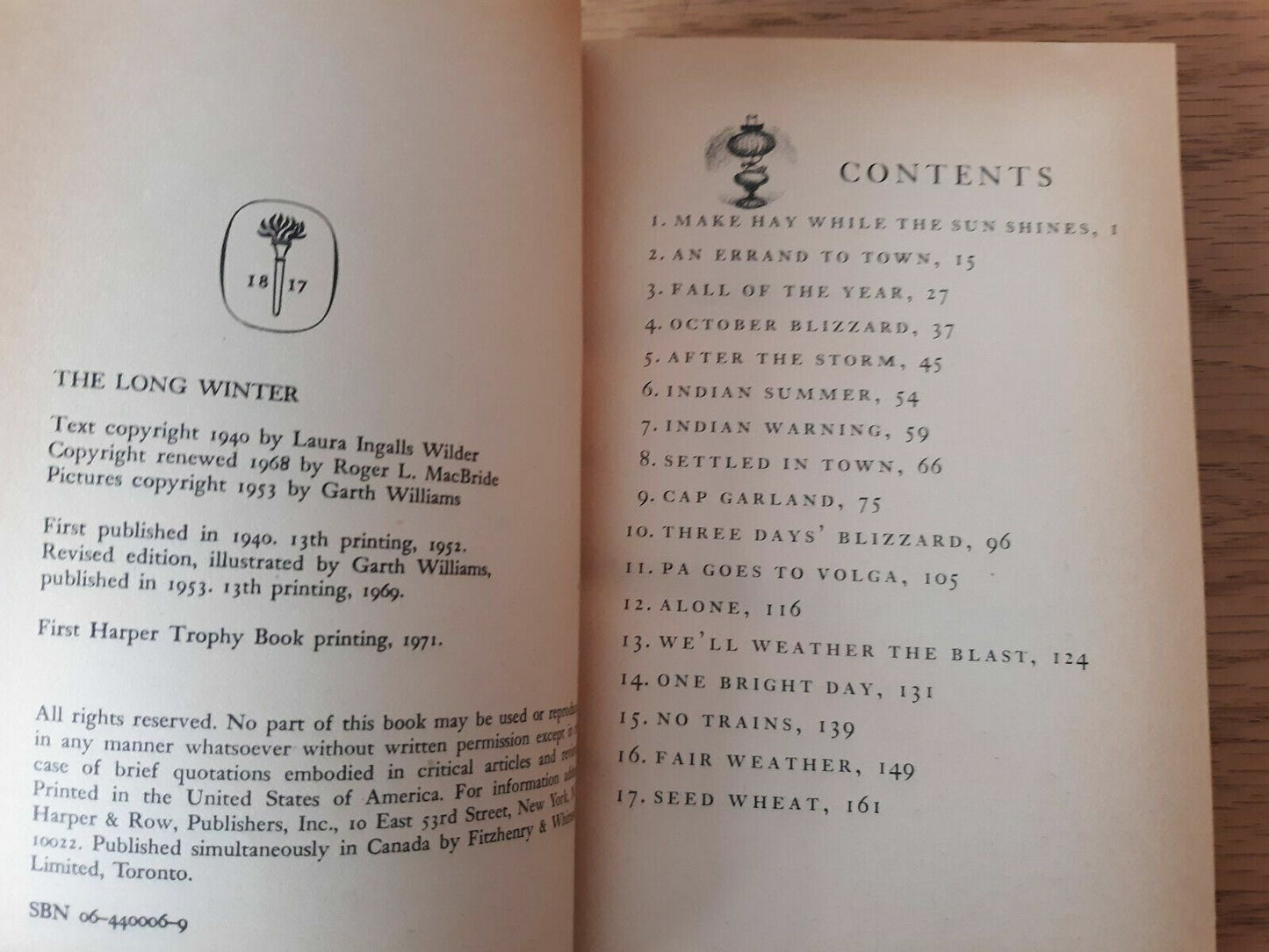 The Long Winter by Laura Wilder 1971