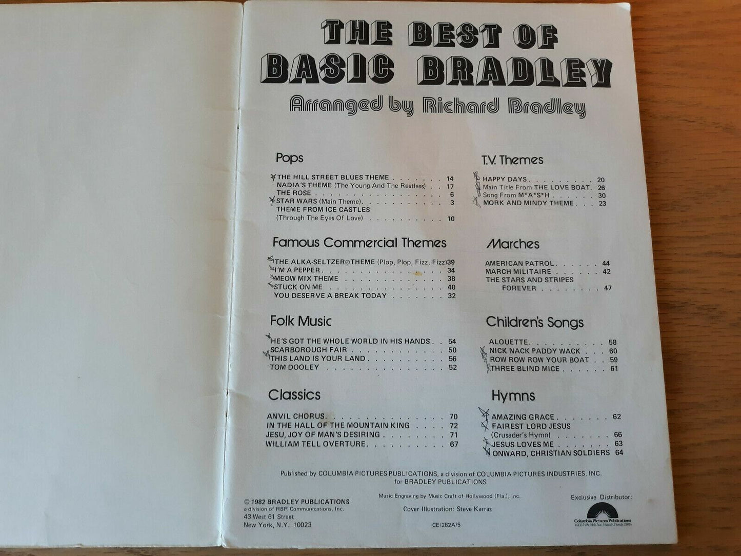 The Best of Basic Bradley Big Note Piano 1-2 Richard Bradley Sheet music 1982