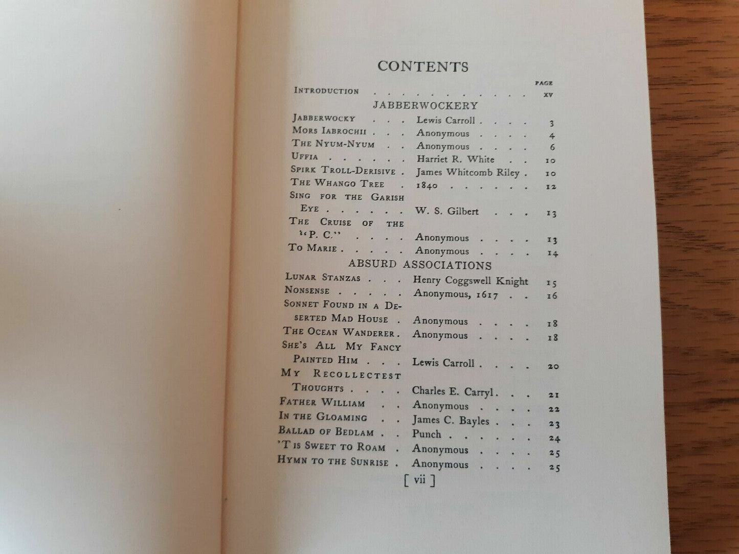 A Nonsense Anthology by Carolyn Wells 1958 Paperback