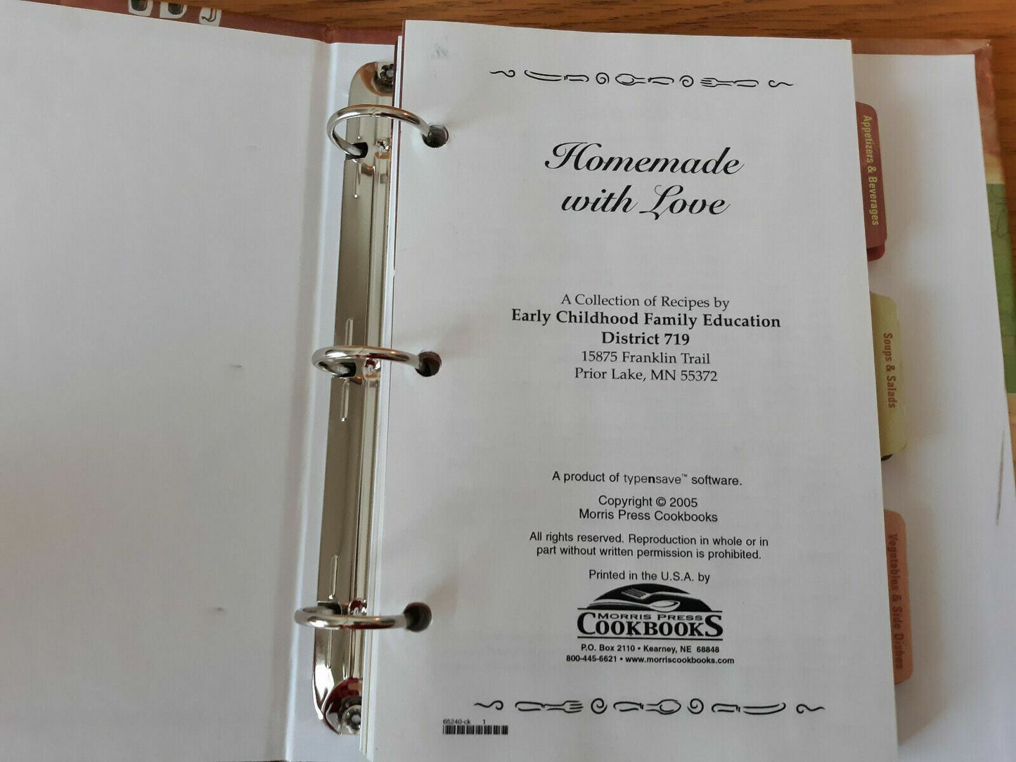 Homemade with Love Early Childhood Family Education District 719 Cookbook 2005