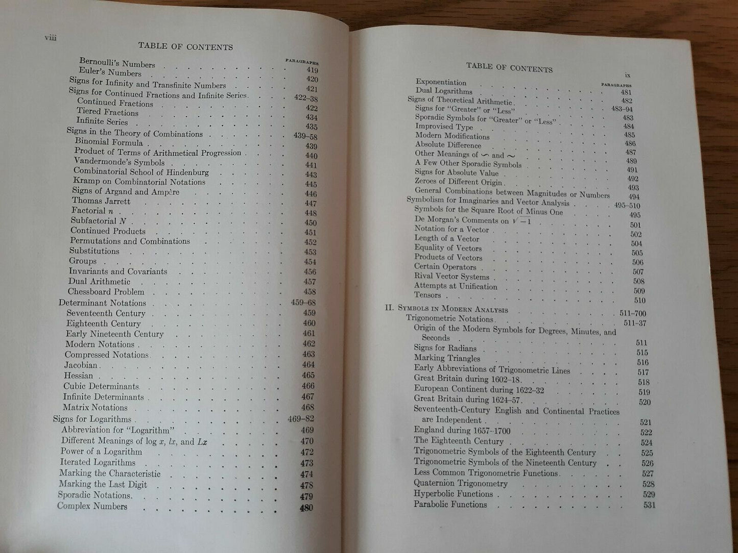 A History Of Mathematical Notations Florian Cajori 1930 Vol II Hardcover