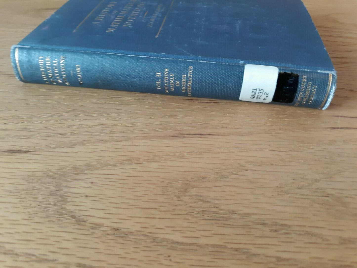 A History Of Mathematical Notations Florian Cajori 1930 Vol II Hardcover