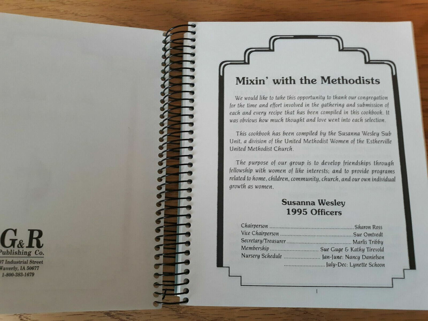 Mixin' With The Methodists United Methodist Church Estherville Iowa 1995 Cookboo