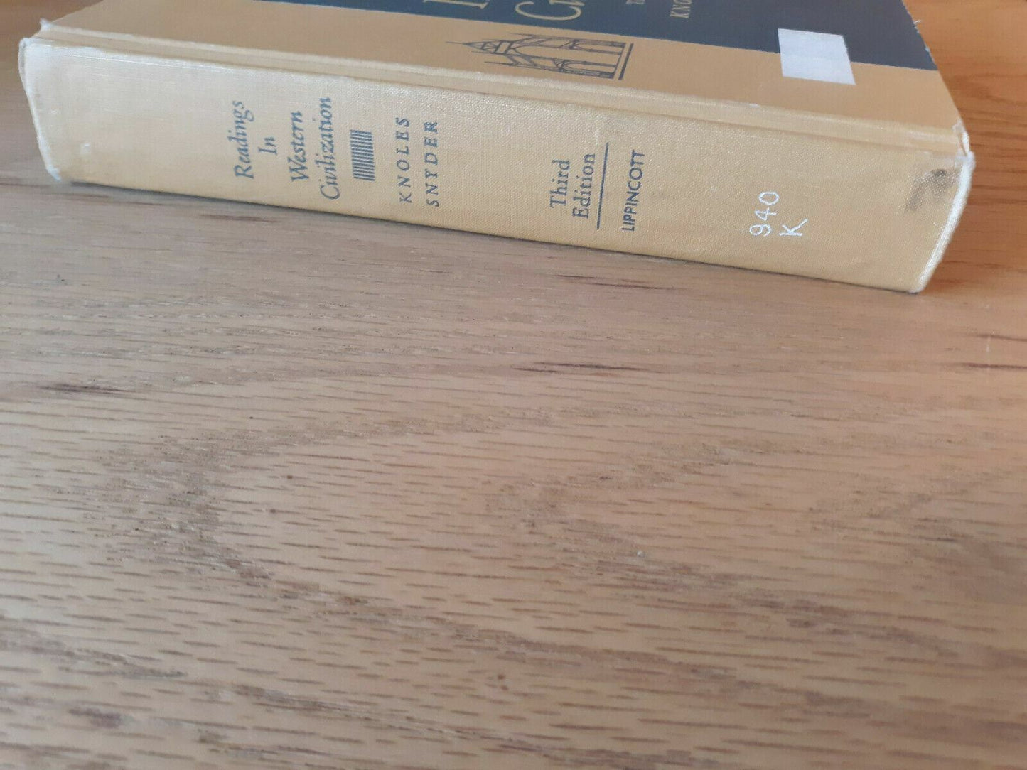 Readings In Western Civilization Knoles Snyder 3rd Ed 1960 Hardcover