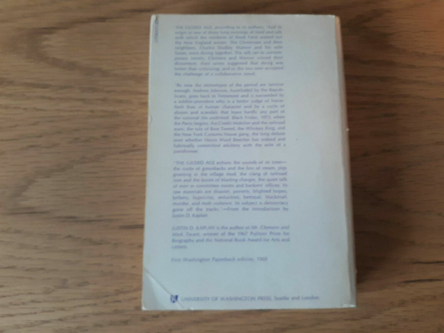 The Gilded Age by Mark Twain and Charles Warner 1968 Paperback