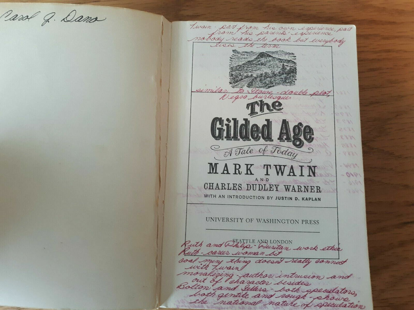 The Gilded Age by Mark Twain and Charles Warner 1968 Paperback
