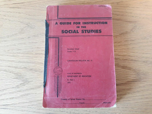A Guide For Instruction In The Social Studies 1955 Department Of Education MN