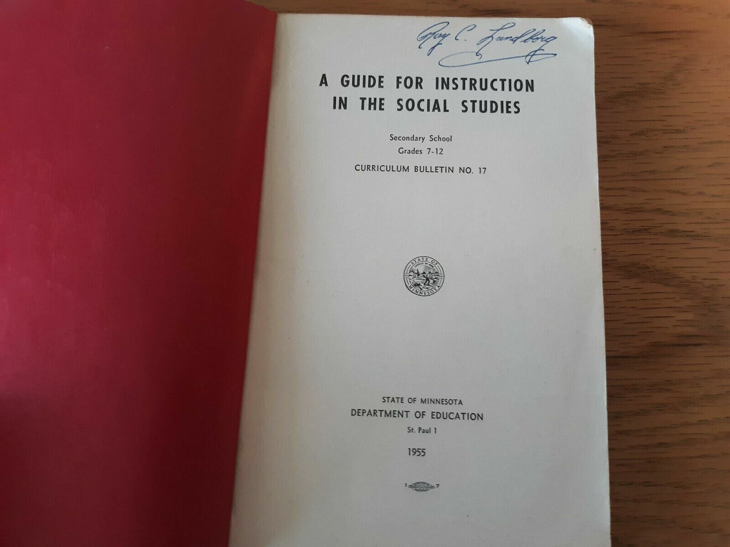 A Guide For Instruction In The Social Studies 1955 Department Of Education MN