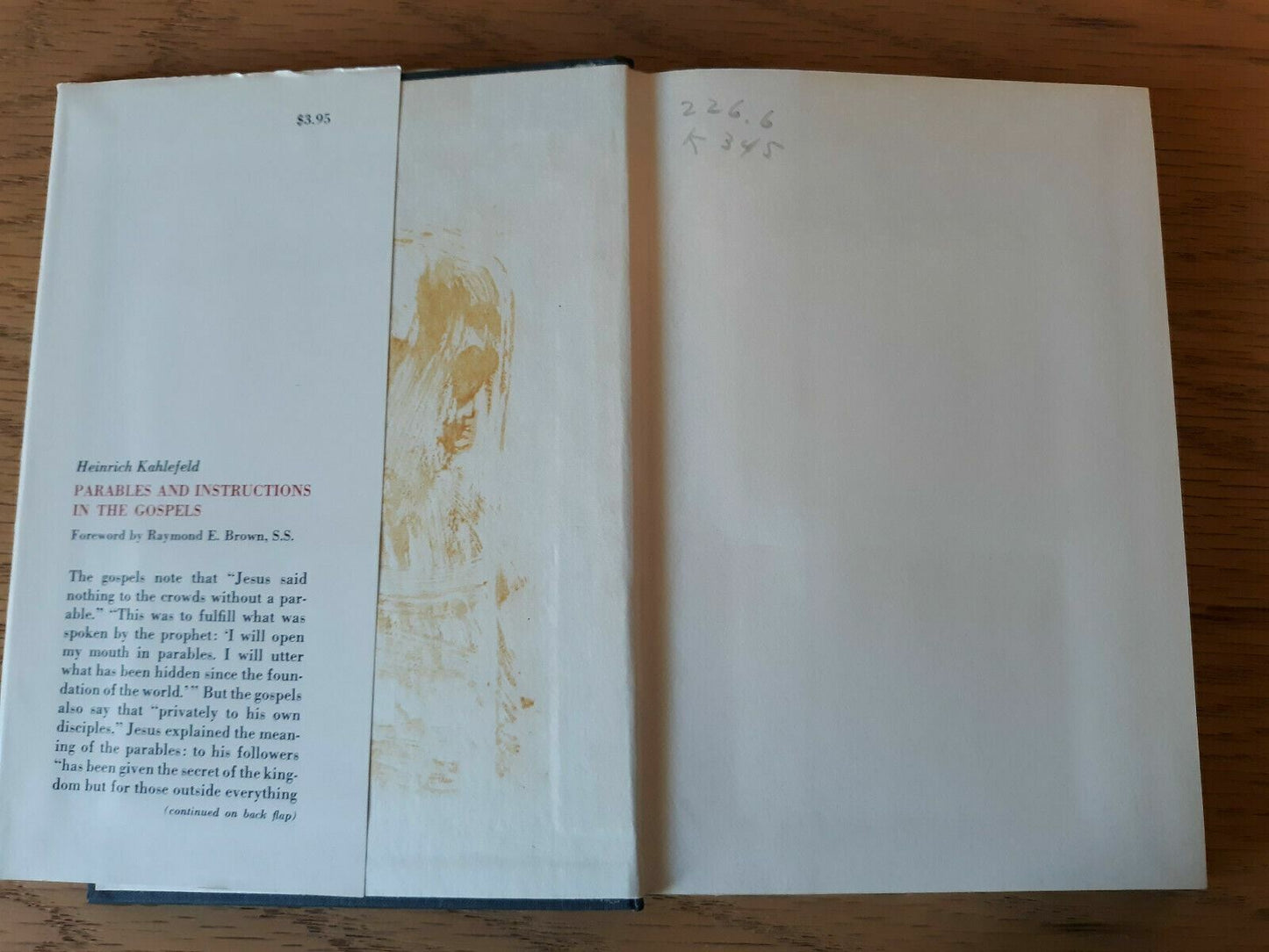 Parables and instructions in the Gospels by Kahlefeld, Heinrich 1966 HC/DJ