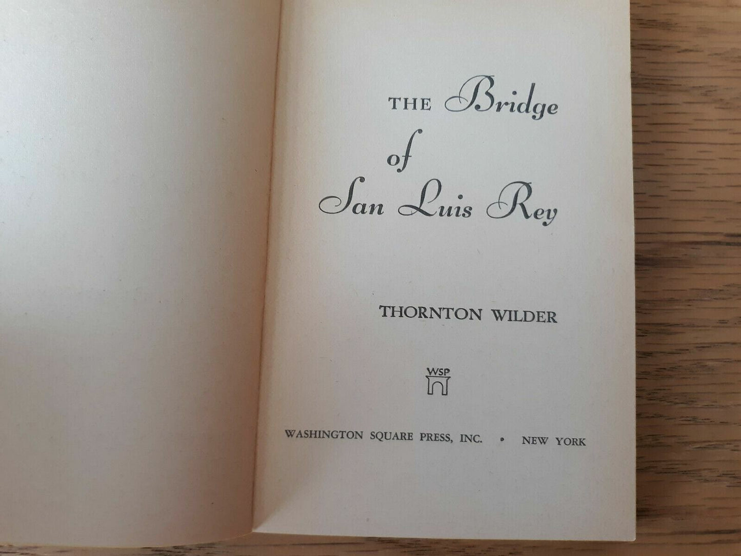 The Bridge of San Luis Rey by Thornton Wilder 1967 Paperback