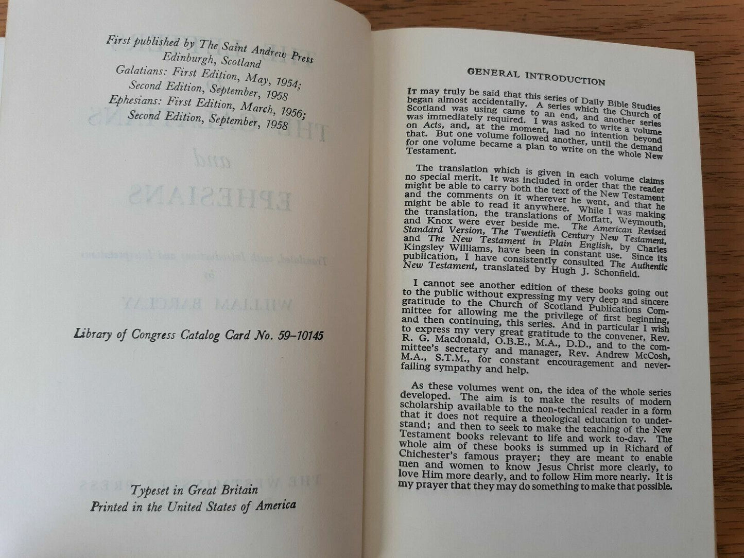 The Letter to the Galatians and Ephesians by William Barclay 1958