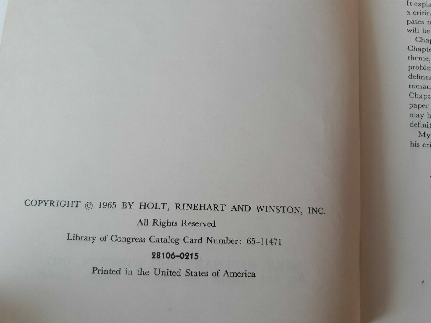 An Introduction to Fiction; Stanton, Robert 1965 Paperback