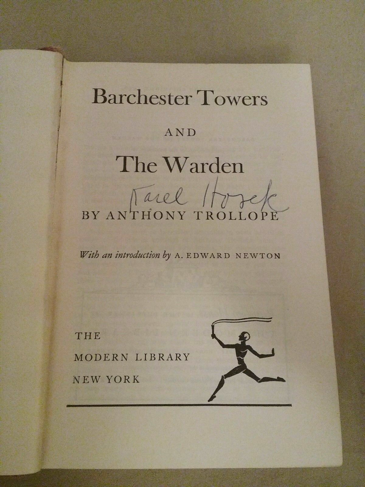 Barchester Towers The Warden By Anthony Trollope Modern Library