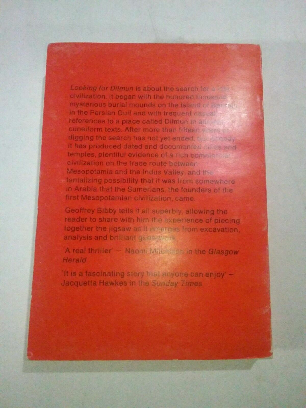 Looking for Dilmun - Geoffrey Bibby - Proof editions book 1973 archeologia R