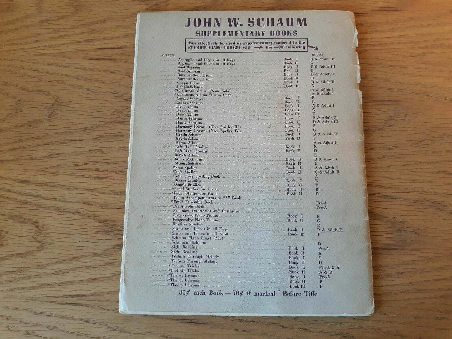 John W Schaum Piano Course - Leading to Mastery of the Instrument Vol C 1945