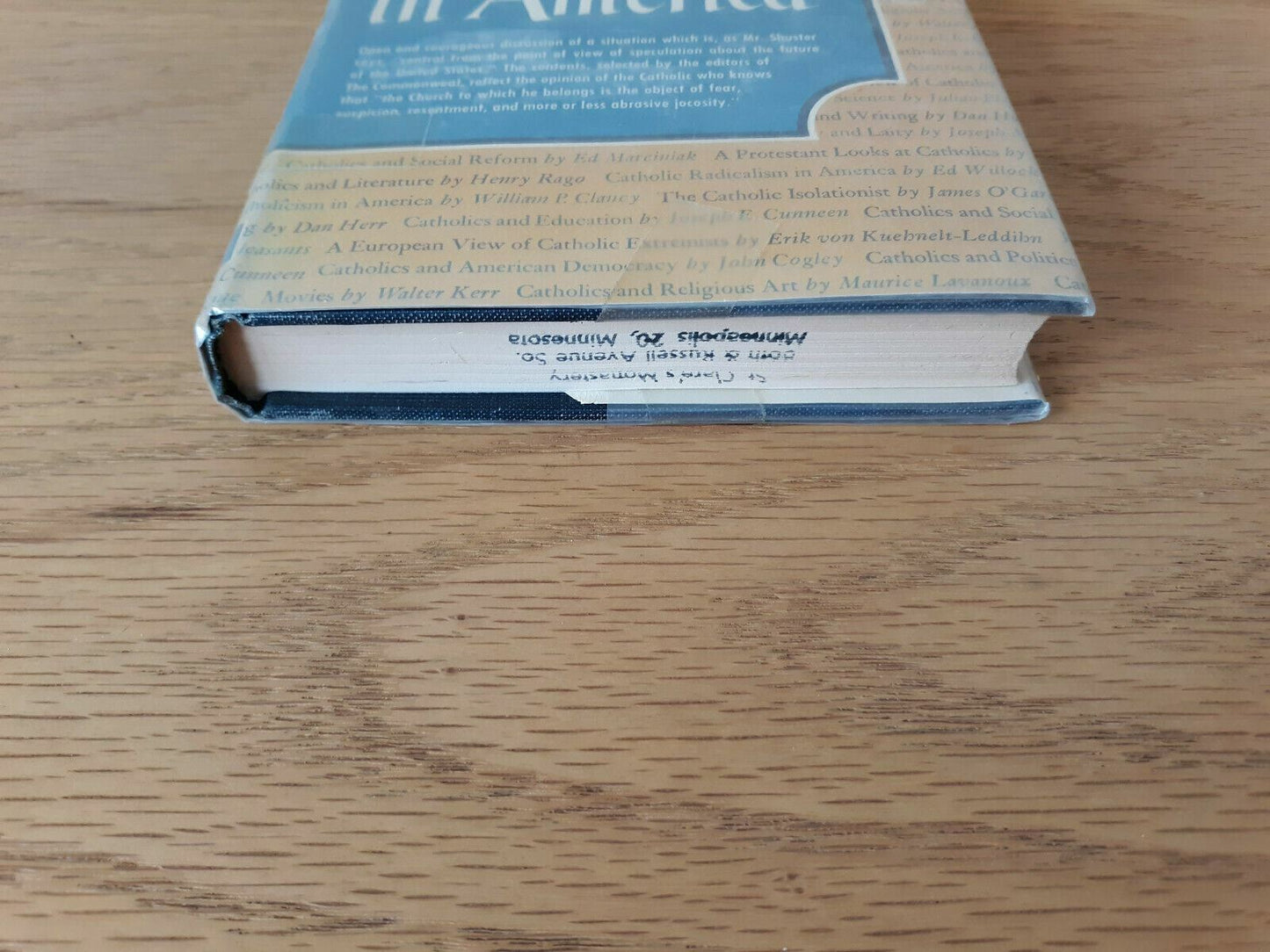 Catholicism in America Series of Articles From The Commonweal 1st Edition 1954