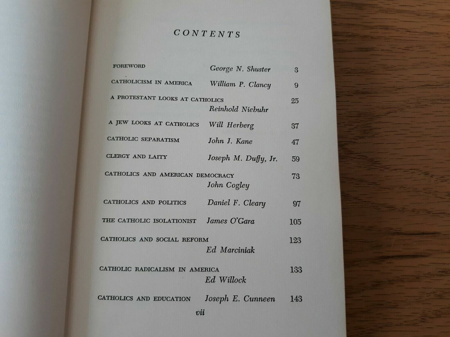 Catholicism in America Series of Articles From The Commonweal 1st Edition 1954